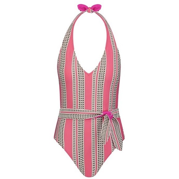 NWT Lemlem Amira Geo Print Belted Pink One-Piece - Sz M - Picture 5 of 13